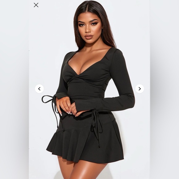 Fashion Nova Dresses & Skirts - Fashion nova Perfect Sculpt Ruffle Mini Dress - Black